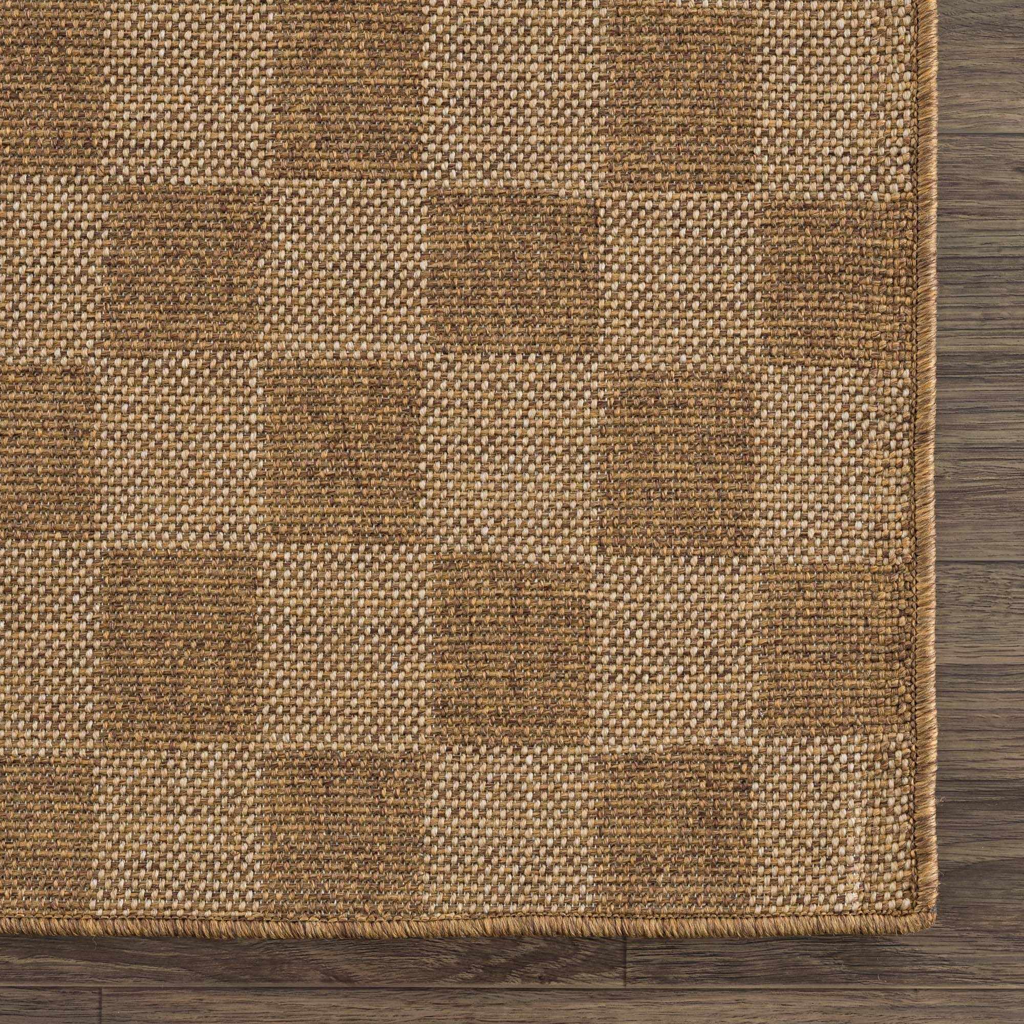 Kuval Checkered Brown Outdoor Rug by Boutique Rugs