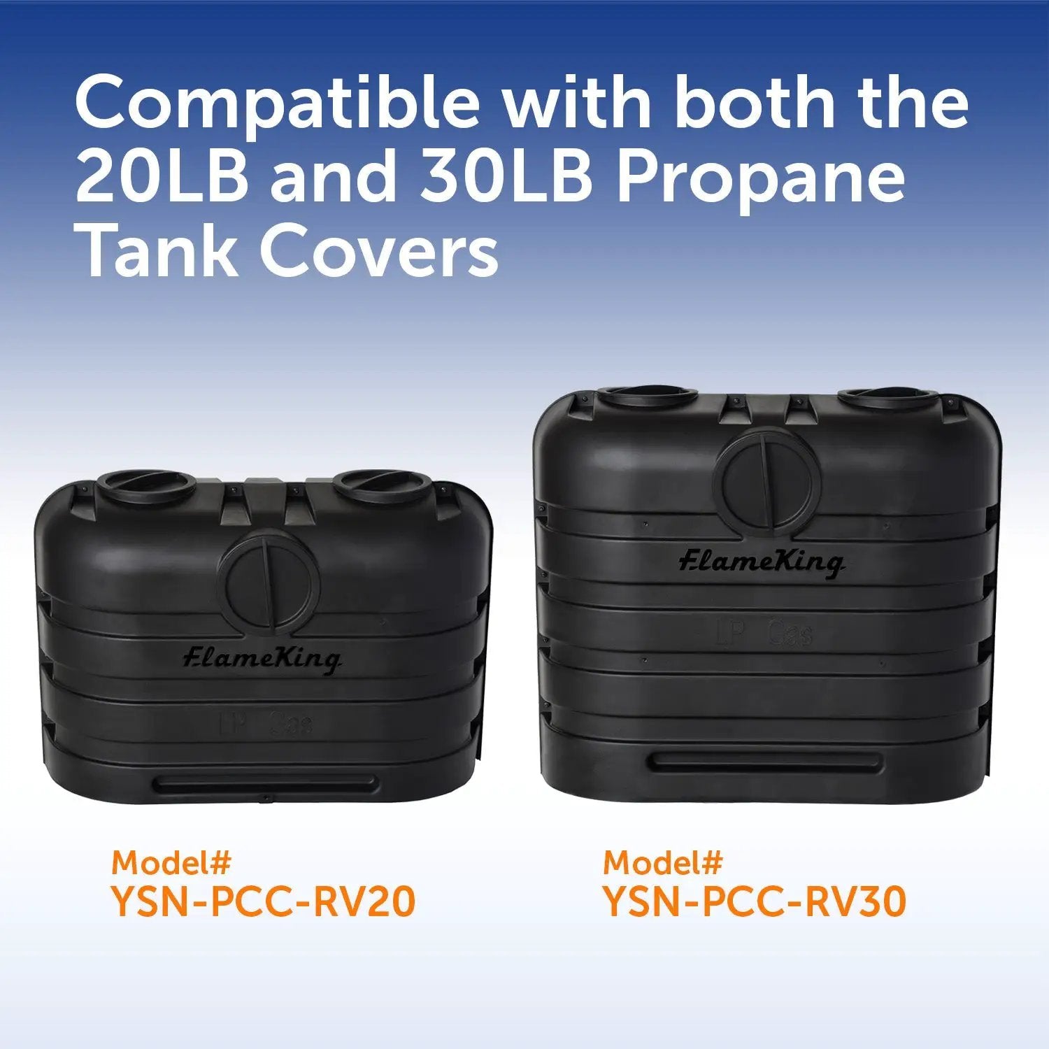 Flame King 2 pack Replacement Caps for Dual Propane Tank Cover - Black by Flame King Products