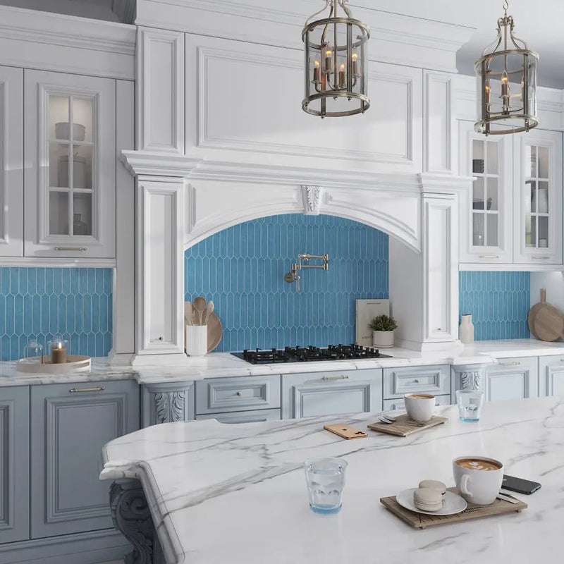 Teal Blue 2x10 Matte Picket Ceramic Tile (23 pack, 2.37 sq ft/case) by Apollo Tile
