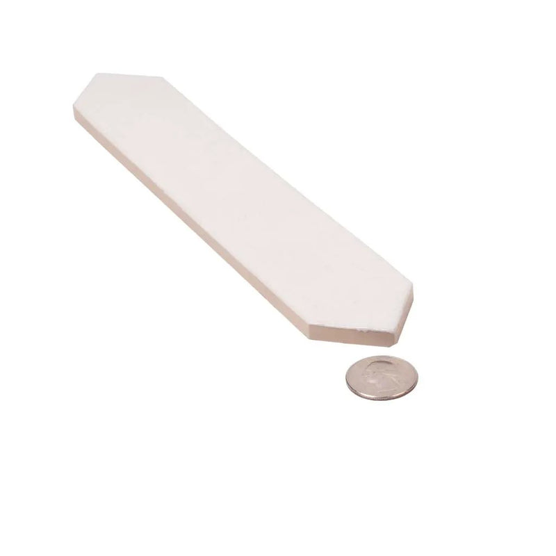 Pearl White 2x10 Glossy Picket Ceramic Tile (23 pack, 2.37 sq ft/case) by Apollo Tile