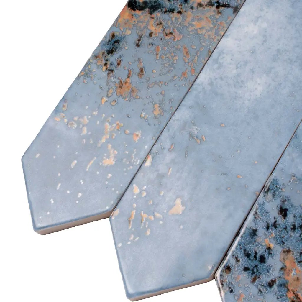 Blue 2x10 Glossy Picket Ceramic Tile (23 pack, 2.37 sq ft/case) by Apollo Tile