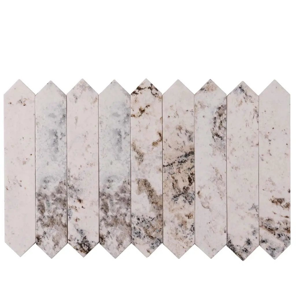Cotton White 2x10 Picket Glossy Ceramic Tile (23 pack, 2.37 sq ft/case) by Apollo Tile