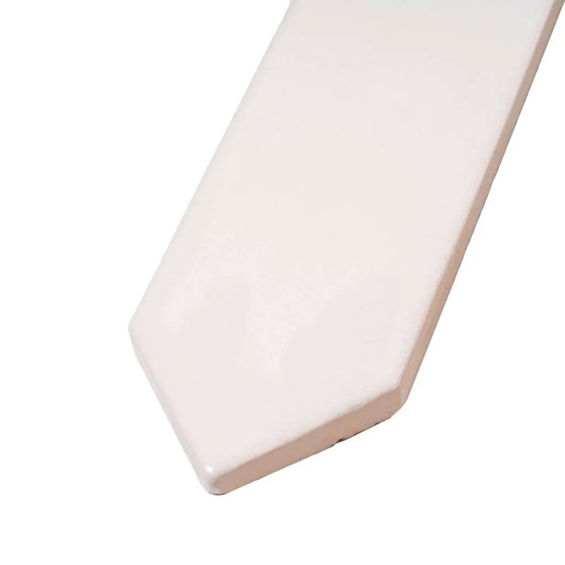 Cotton White 2x10 Glossy Picket Ceramic Tile (23 pack, 2.37 sq ft/case) by Apollo Tile