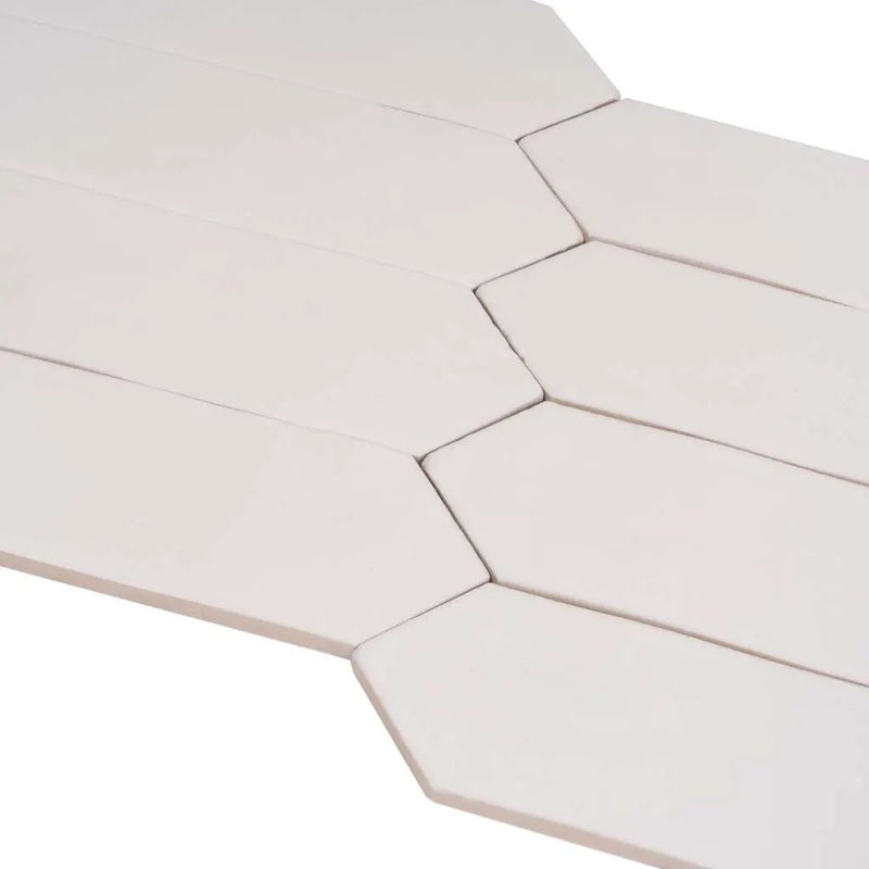 Cotton White 2x10 Matte Picket Ceramic Tile (23 pack, 2.37 sq ft/case) by Apollo Tile
