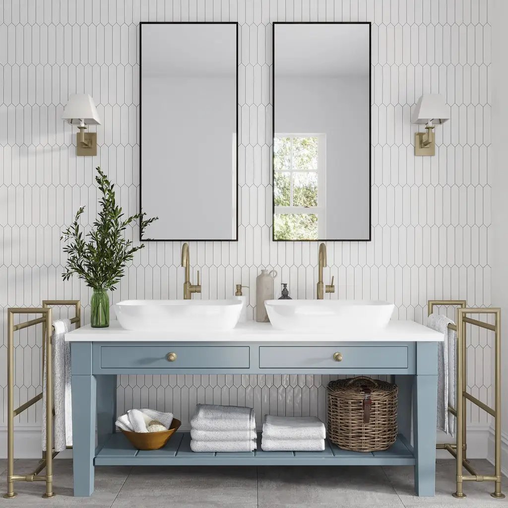 Cotton White 2x10 Matte Picket Ceramic Tile (23 pack, 2.37 sq ft/case) by Apollo Tile