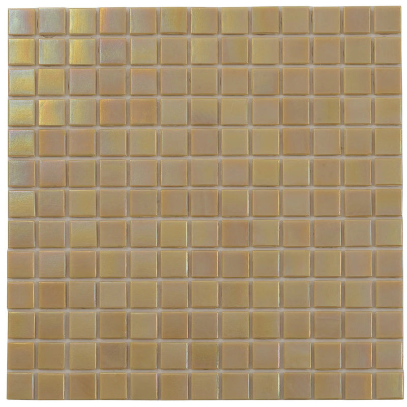Beige 12x12 Uniform Square Glossy Glass Mosaic Tile (20 pack, 20 sq ft/case) by Apollo Tile
