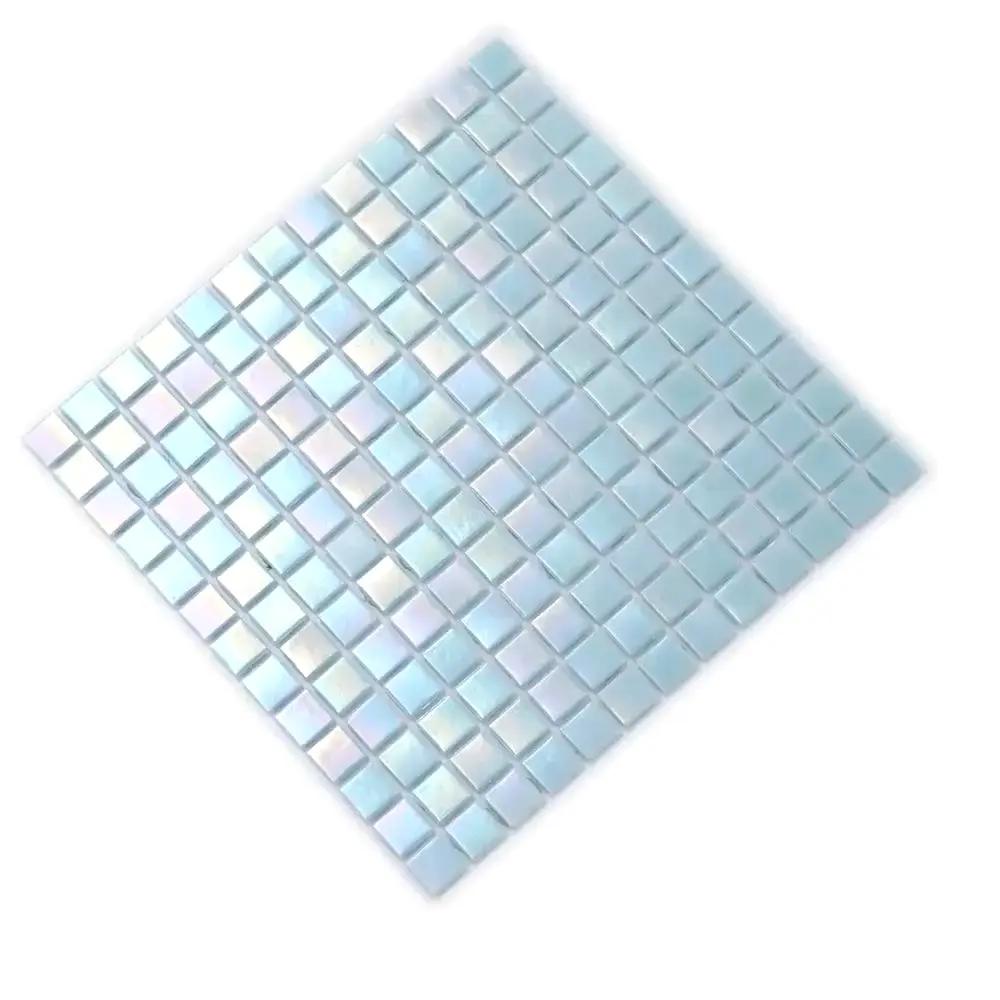 Stone Blue 12x12 Glossy Uniform Square Glass Mosaic Tile (20 pack, 20 sq ft/case) by Apollo Tile