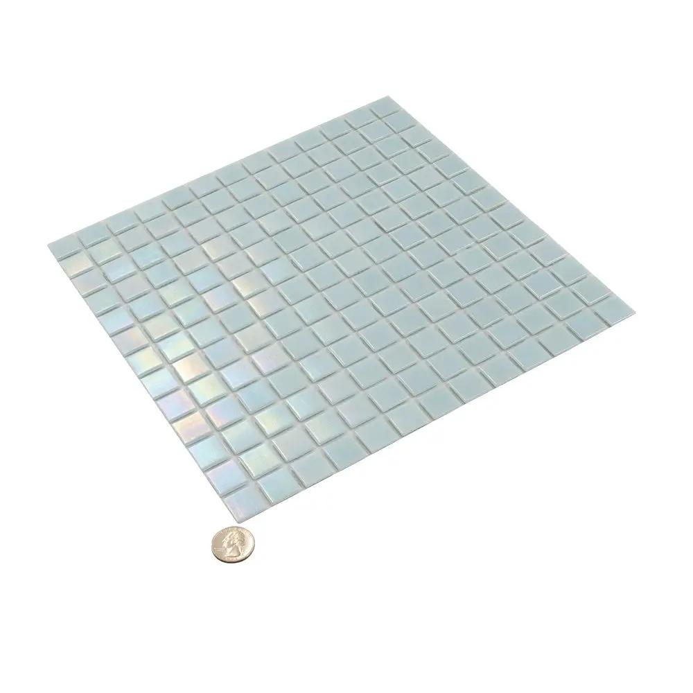 Stone Blue 12x12 Glossy Uniform Square Glass Mosaic Tile (20 pack, 20 sq ft/case) by Apollo Tile