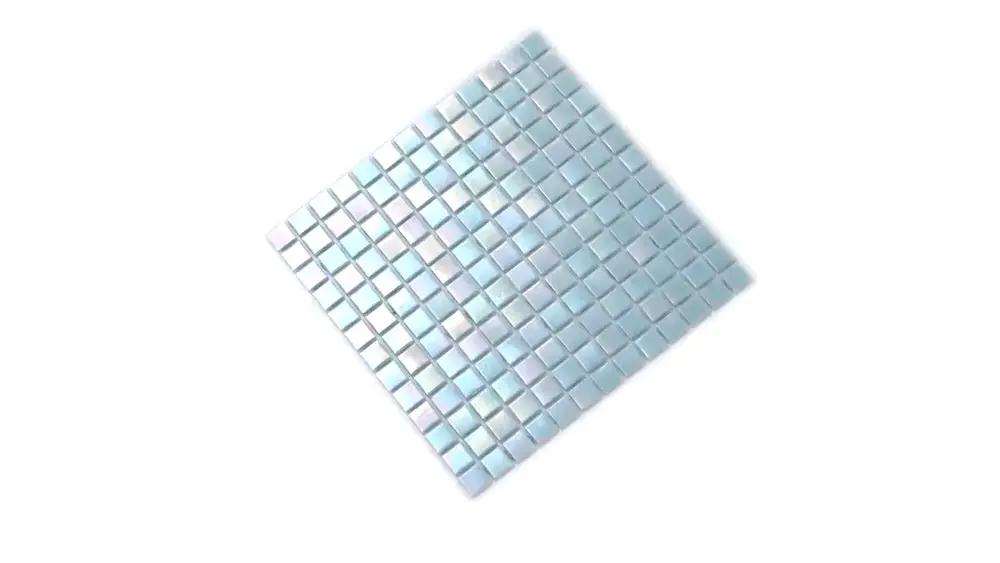 Stone Blue 12x12 Glossy Uniform Square Glass Mosaic Tile (20 pack, 20 sq ft/case) by Apollo Tile