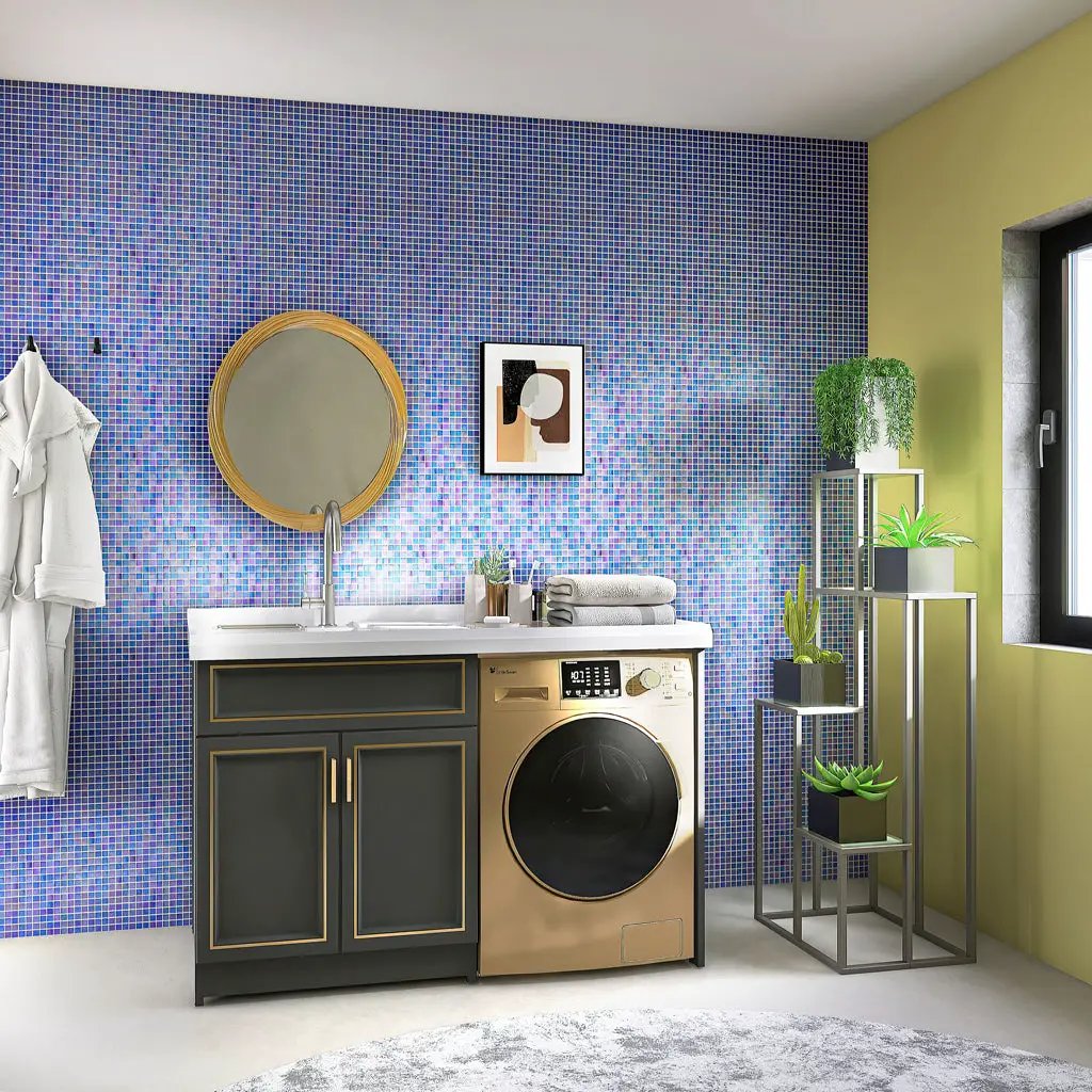 Royal Blue 12x12 Uniform Square Glossy Glass Mosaic Tile (20 pack, 20 sq ft/case) by Apollo Tile