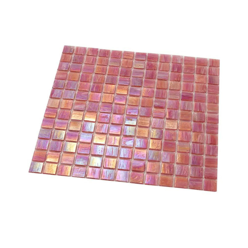 Punch Pink 12x12 Glossy Uniform Square Glass Mosaic Tile (20 pack, 20 sq ft/case) by Apollo Tile