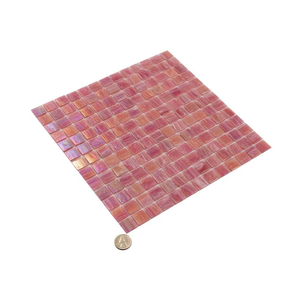 Punch Pink 12x12 Glossy Uniform Square Glass Mosaic Tile (20 pack, 20 sq ft/case) by Apollo Tile