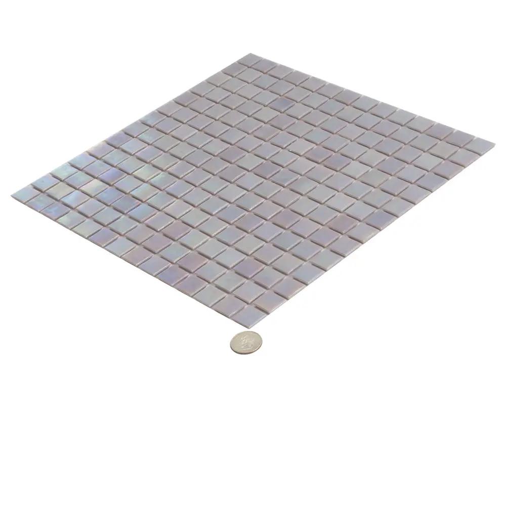 Pearlescent Pink 12x12 Glossy Uniform Square Glass Mosaic Tile (20 pack, 20 sq ft/case) by Apollo Tile