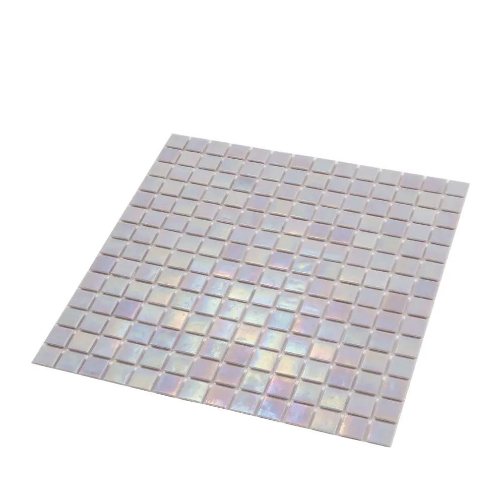 Pearlescent Pink 12x12 Glossy Uniform Square Glass Mosaic Tile (20 pack, 20 sq ft/case) by Apollo Tile