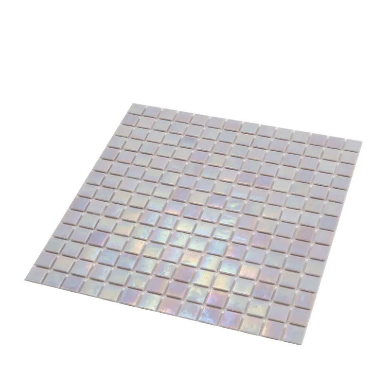 Pearlescent Pink 12x12 Glossy Uniform Square Glass Mosaic Tile (20 pack, 20 sq ft/case) by Apollo Tile