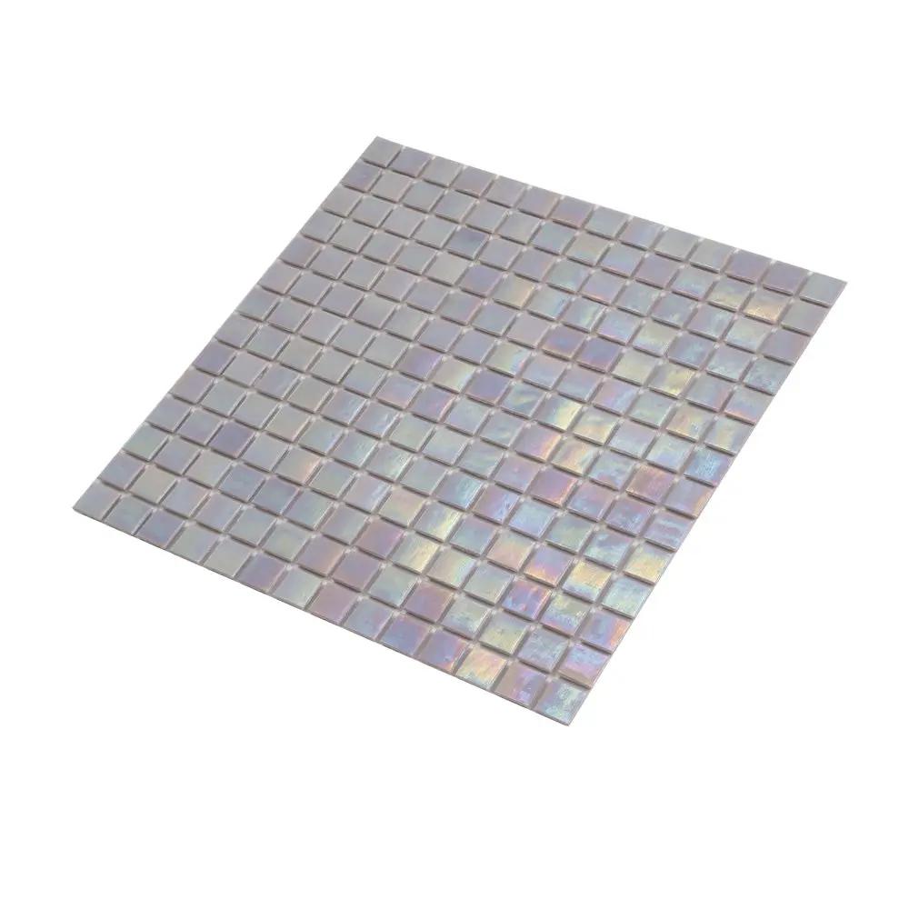 Pearlescent Pink 12x12 Glossy Uniform Square Glass Mosaic Tile (20 pack, 20 sq ft/case) by Apollo Tile