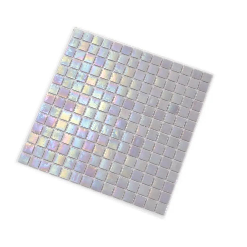 Pearlescent Pink 12x12 Glossy Uniform Square Glass Mosaic Tile (20 pack, 20 sq ft/case) by Apollo Tile