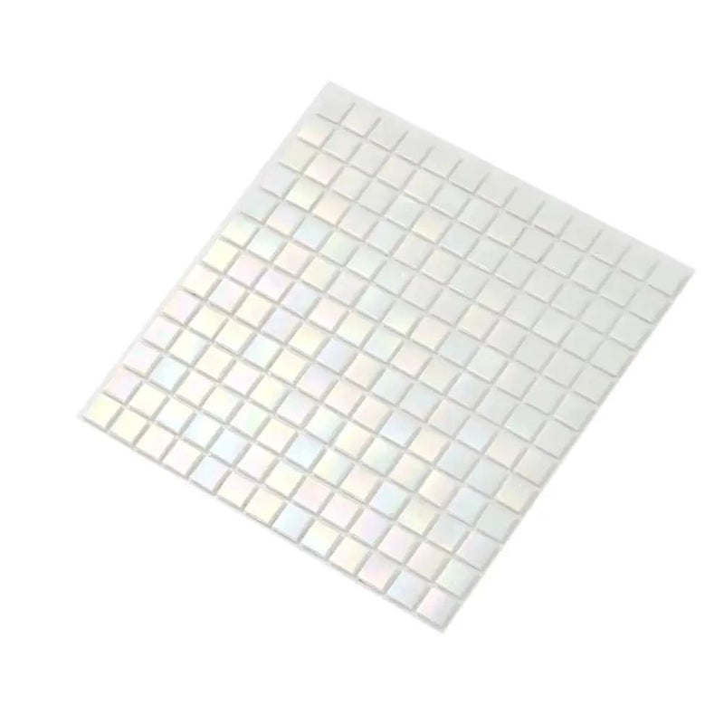 Cotton White 12x12 Uniform Square Glossy Glass Mosaic Tile (20 pack, 20 sq ft/case) by Apollo Tile