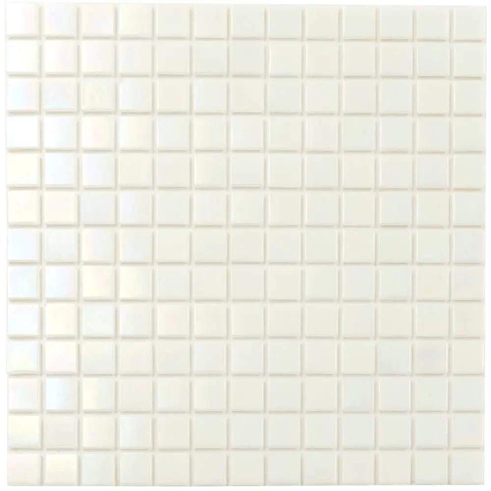 Cotton White 12x12 Uniform Square Glossy Glass Mosaic Tile (20 pack, 20 sq ft/case) by Apollo Tile