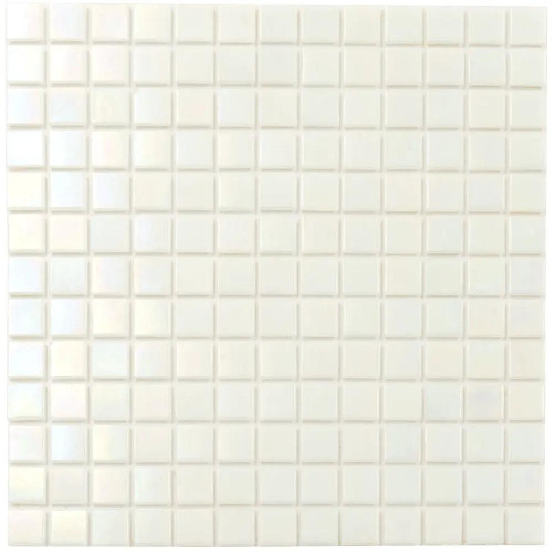 Cotton White 12x12 Uniform Square Glossy Glass Mosaic Tile (20 pack, 20 sq ft/case) by Apollo Tile