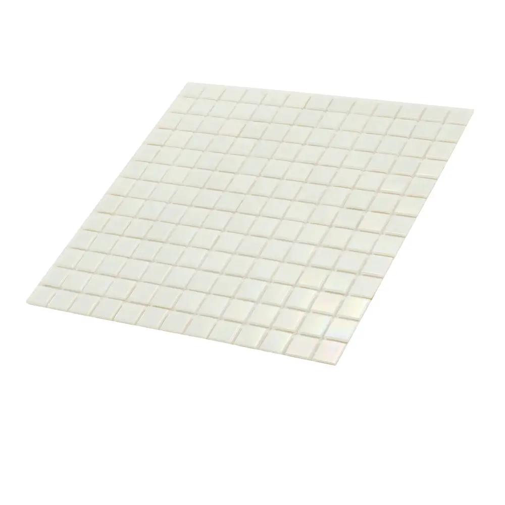 Cotton White 12x12 Uniform Square Glossy Glass Mosaic Tile (20 pack, 20 sq ft/case) by Apollo Tile