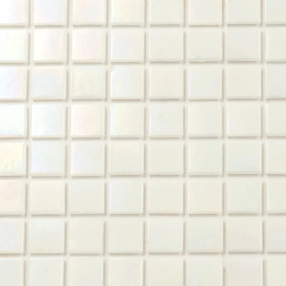 Cotton White 12x12 Uniform Square Glossy Glass Mosaic Tile (20 pack, 20 sq ft/case) by Apollo Tile