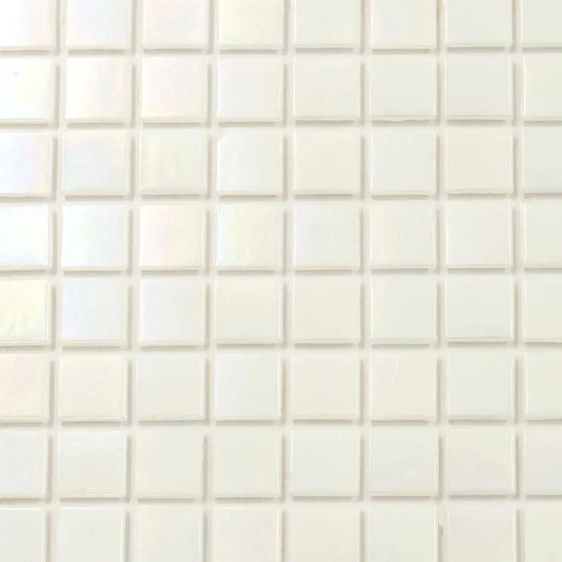 Cotton White 12x12 Uniform Square Glossy Glass Mosaic Tile (20 pack, 20 sq ft/case) by Apollo Tile