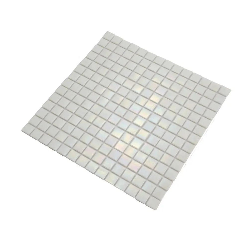 White 12x12 Glossy Uniform Square Glass Mosaic Tile (20 pack, 20 sq ft/case) by Apollo Tile