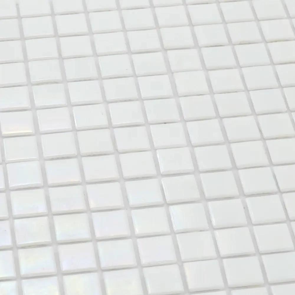 White 12x12 Glossy Uniform Square Glass Mosaic Tile (20 pack, 20 sq ft/case) by Apollo Tile