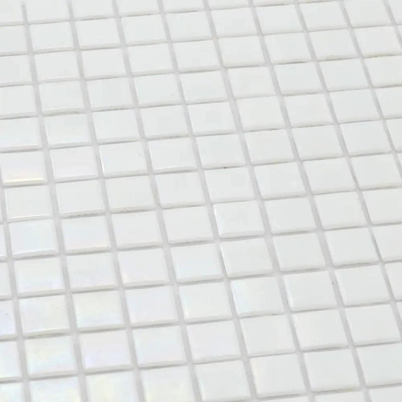 White 12x12 Glossy Uniform Square Glass Mosaic Tile (20 pack, 20 sq ft/case) by Apollo Tile