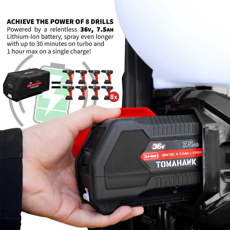 4 Gal Battery Powered Backpack Mosquito Fogger Sprayer 36V for Pest Control Ticks, Fleas, Flies, and Mosquitoes by Tomahawk Power