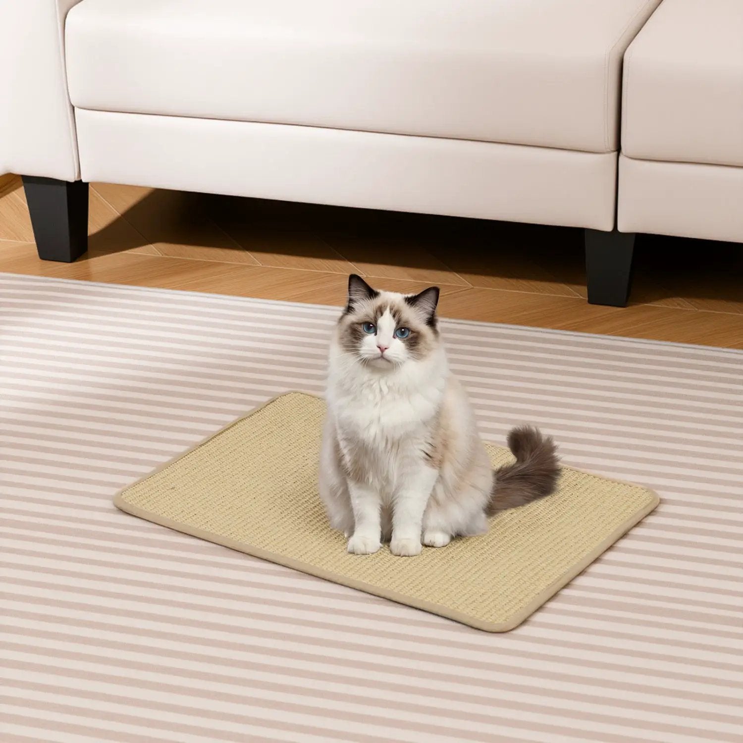 12 Pieces Cat Scratcher Mat Set 24 x 16 Inch Natural Sisal Pads by DirectDeals