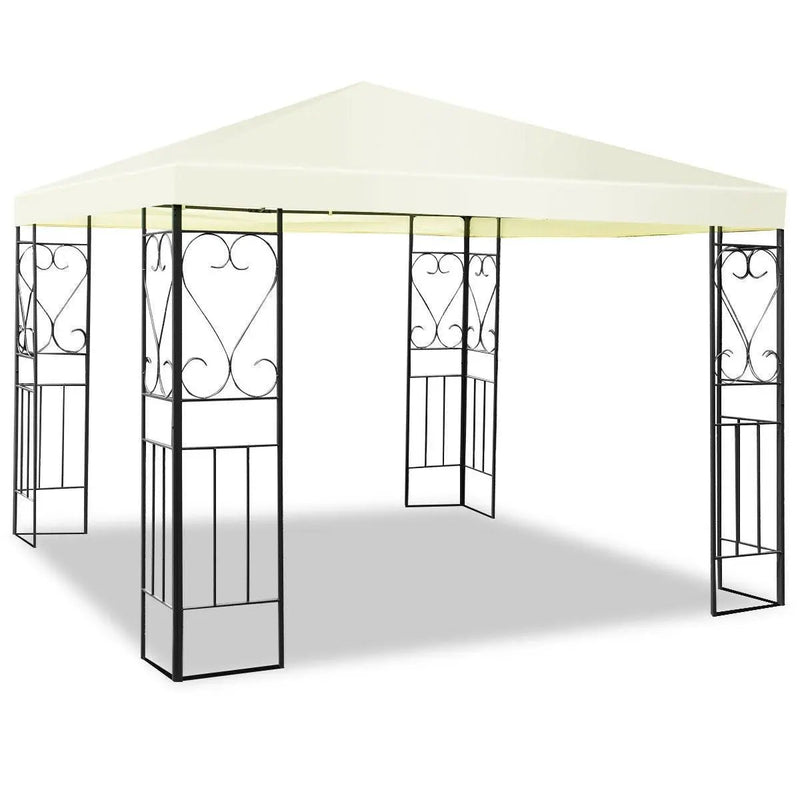 10 x 10 Ft Outdoor Steel Frame Gazebo Shelter with Waterproof Polyester Canopy by HomePacific