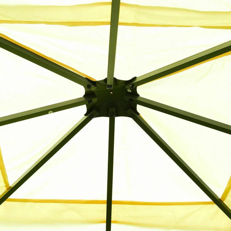10 x 10 Ft Outdoor Steel Frame Gazebo Shelter with Waterproof Polyester Canopy by HomePacific
