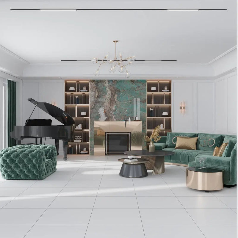 Arctic White 24x24 Matte Square Porcelain Large Format Tile (4 pack, 15.5 sq ft/case) by Apollo Tile