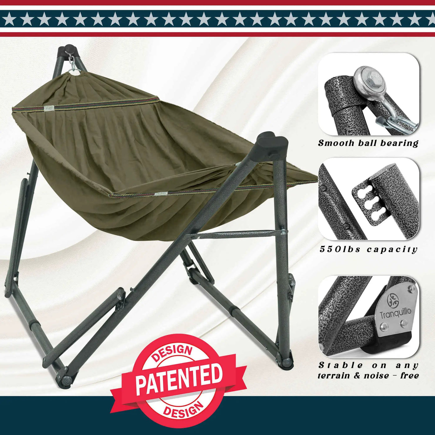 Uniki Canvas Hammock with Stand by Megsu