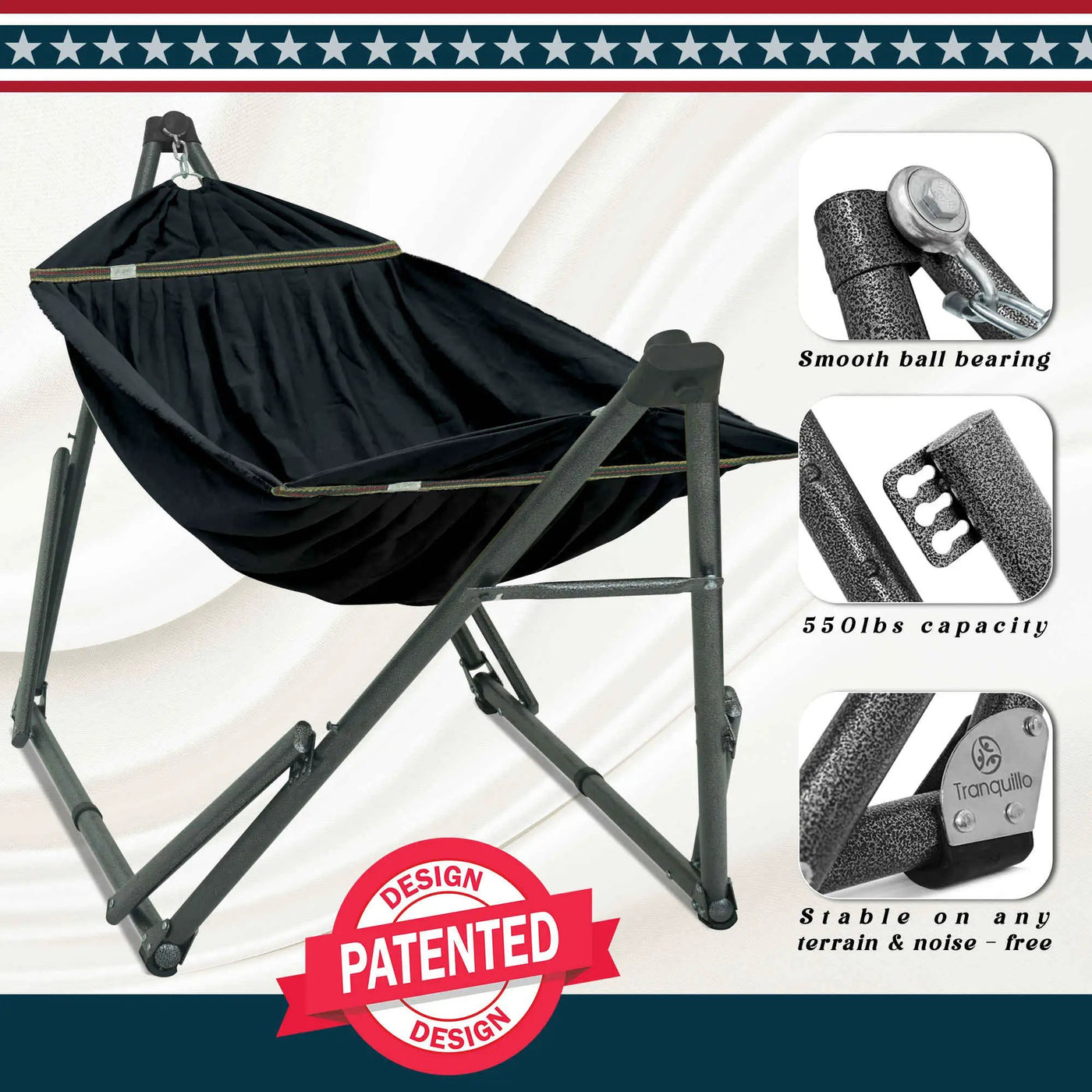 Uniki Canvas Hammock with Stand by Megsu