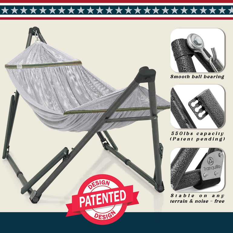 Tranquillo Uniki Collapsible Hammock Stand for Ultimate Relaxation by Megsu