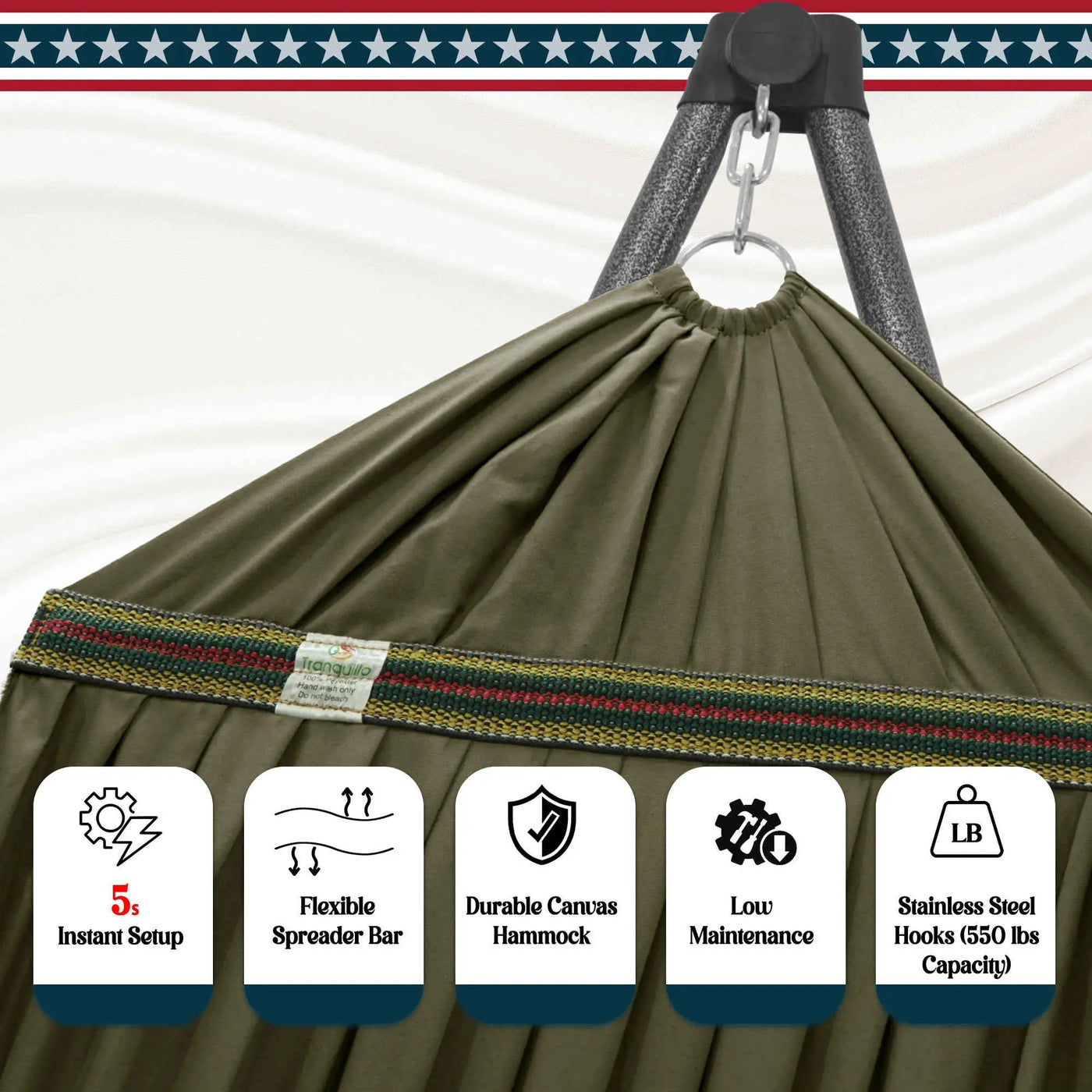 Uniki Canvas Hammock with Stand by Megsu