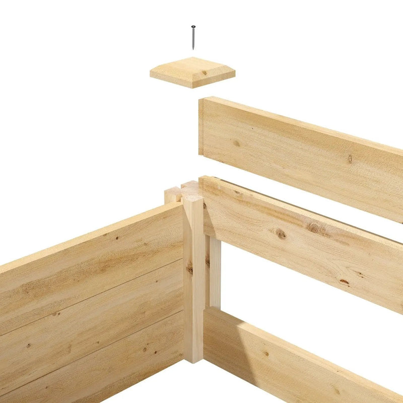 4 ft x 8 ft Pine Wood 2 Tier Raised Garden Bed - Made in USA by HomePacific