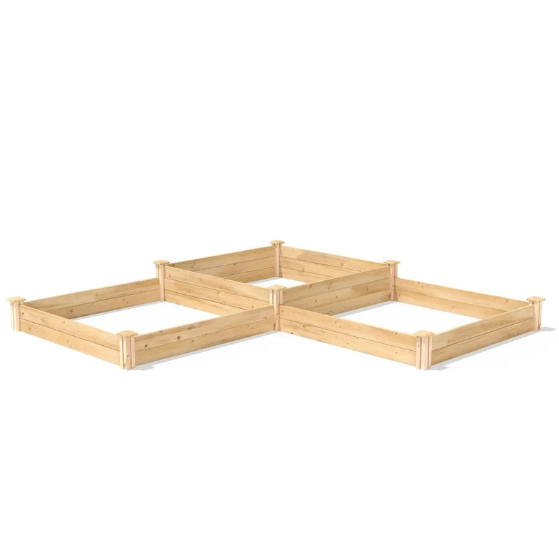 Farmhouse Pine Wood Raised Garden Bed 4 ft x 12 ft - Made in USA by HomePacific