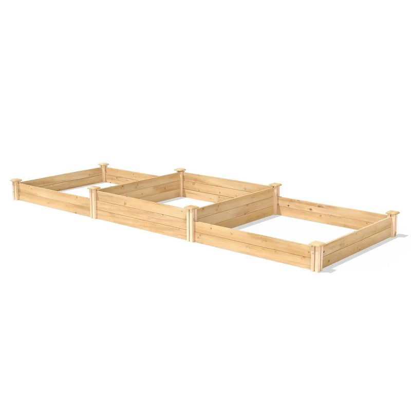 Farmhouse Pine Wood Raised Garden Bed 4 ft x 12 ft - Made in USA by HomePacific