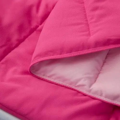 Full/Queen Traditional Microfiber Reversible 3 Piece Comforter Set in Pink by HomePacific