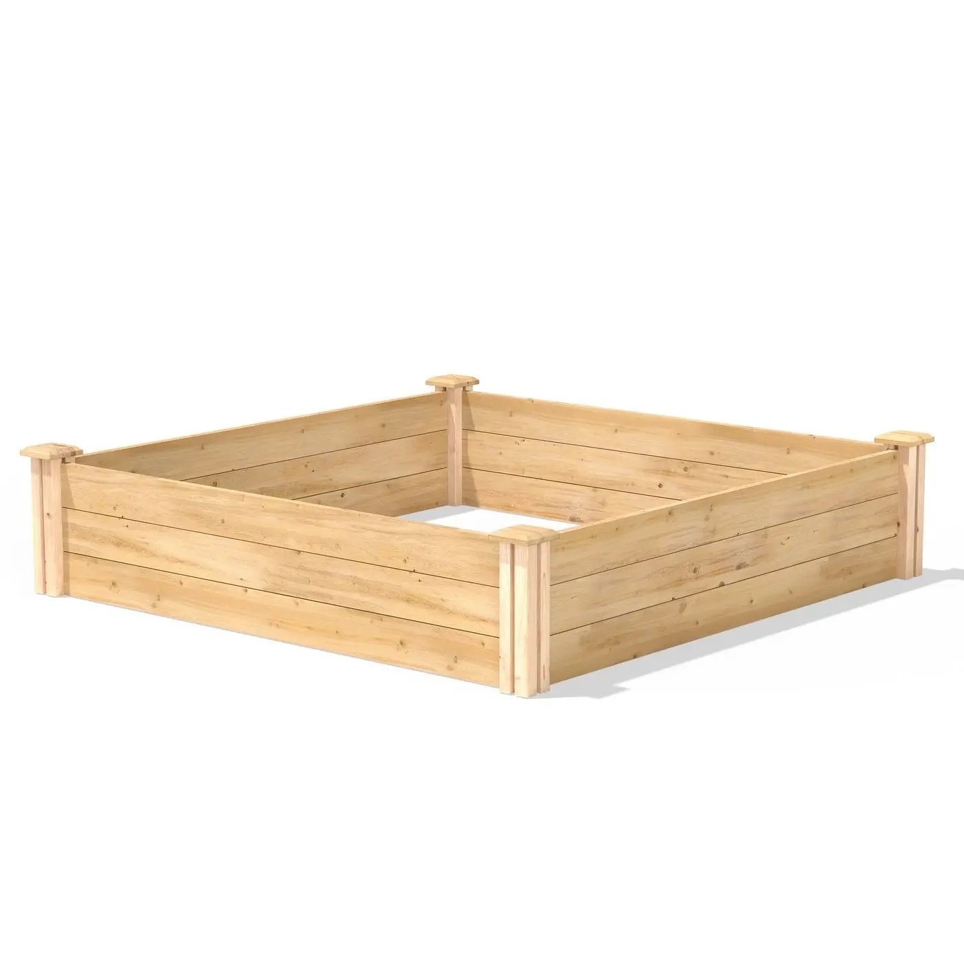 4ft x 4ft Outdoor Pine Wood Raised Garden Bed Planter Box - Made in USA by HomePacific