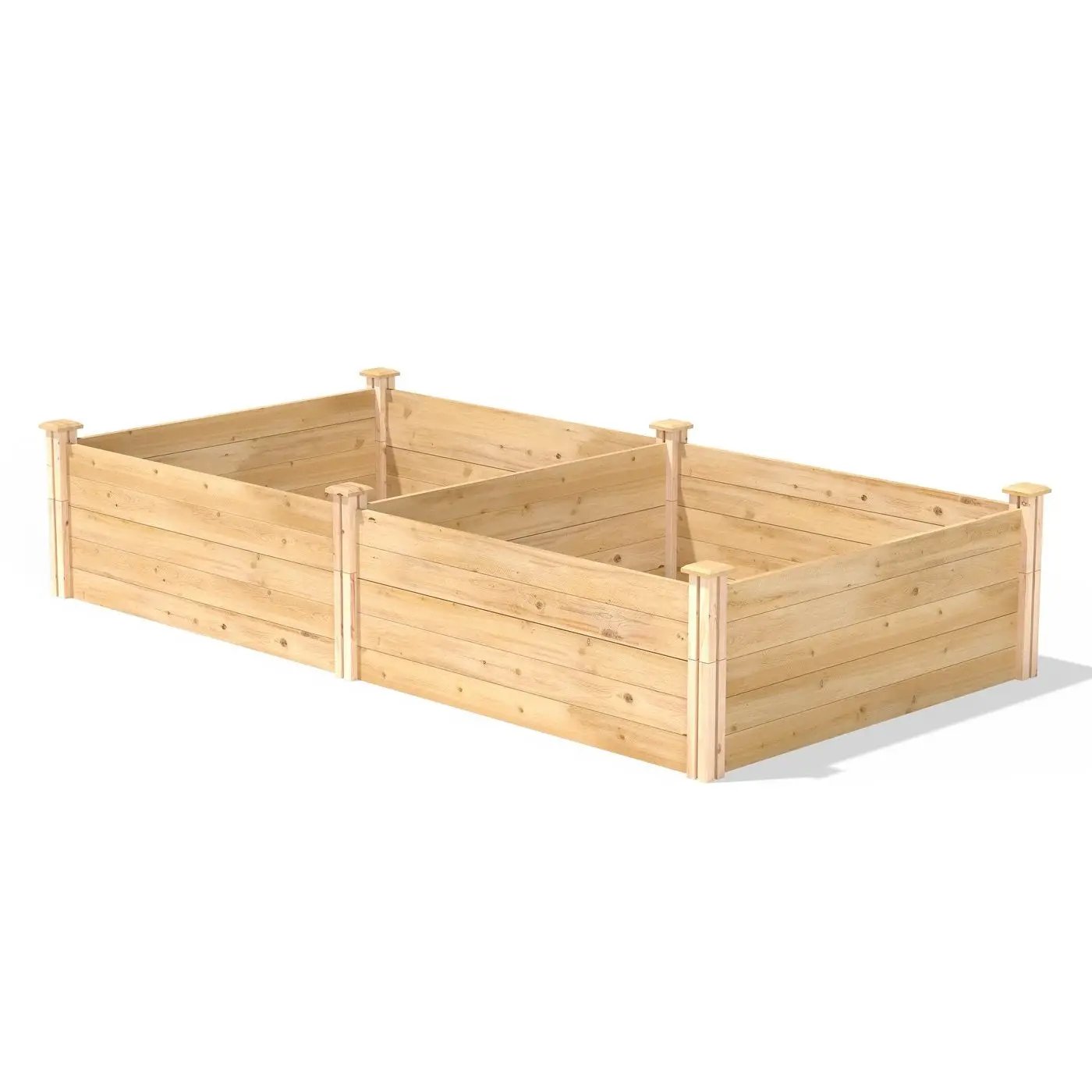 17-inch High Pine Wood Raised Garden Bed 4 ft x 8 ft - Made in USA by HomePacific