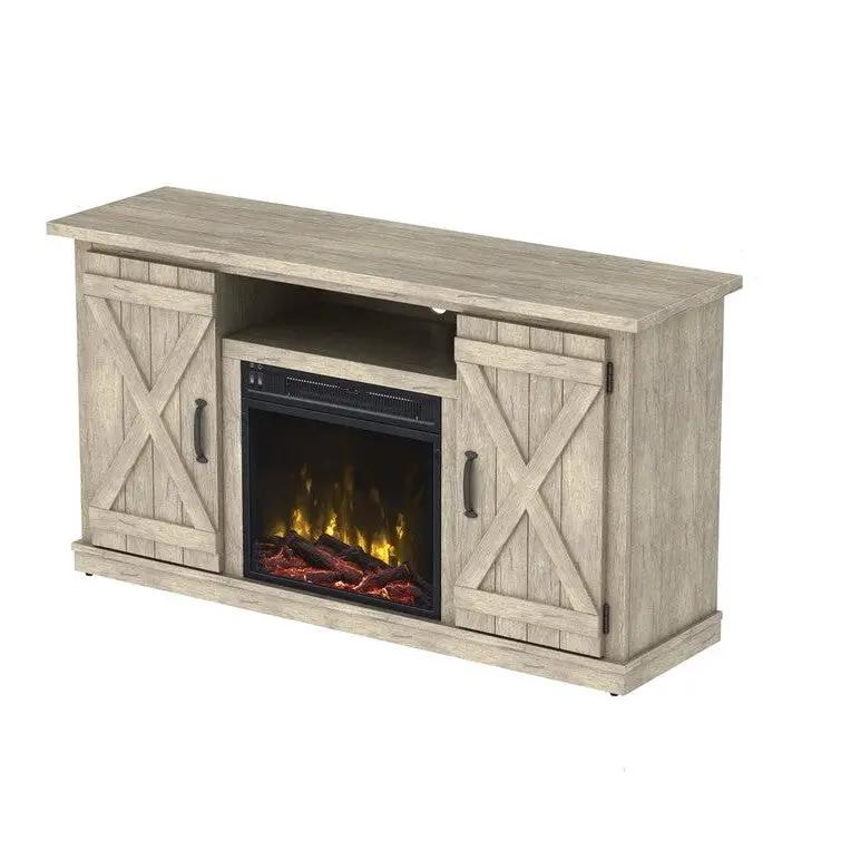 FarmHouse Rustic Pine TV Entertainment Electric Fireplace by HomePacific