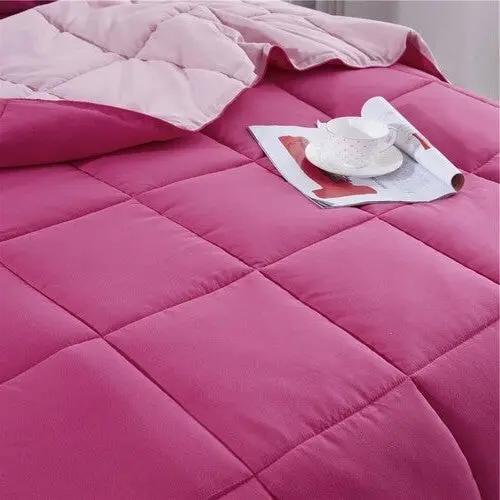 Twin/Twin XL Traditional Microfiber Reversible 3 Piece Comforter Set in Pink by HomePacific