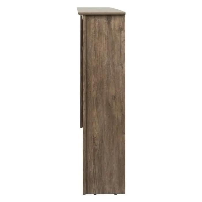 King size Bookcase Headboard in Drifted Gray Wood Finish by HomePacific