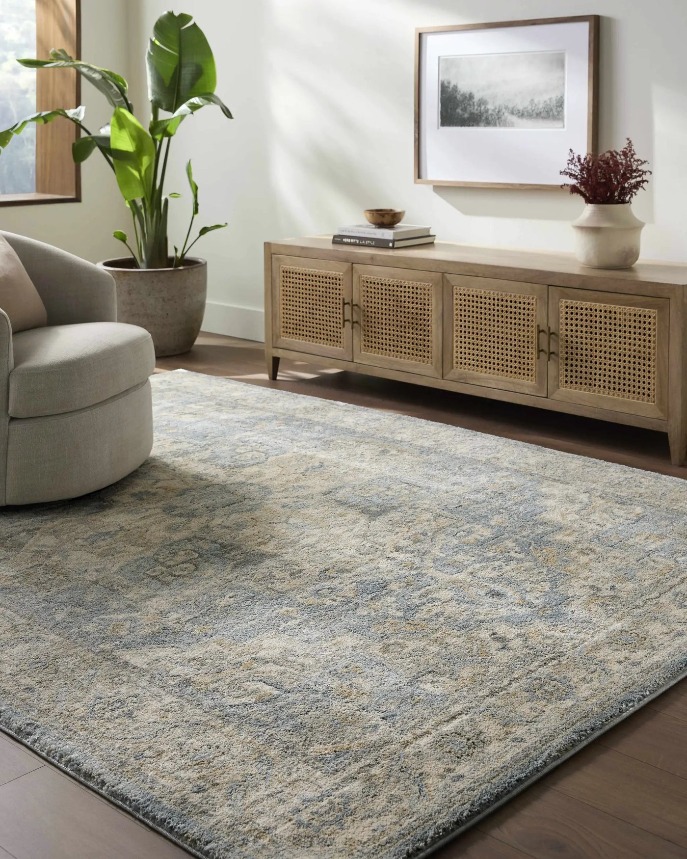 Akshay Beige Thick Luxe Area Rug by Boutique Rugs