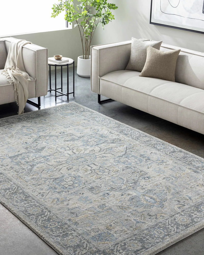 Akshay Light Gray Thick Luxe Area Rug by Boutique Rugs